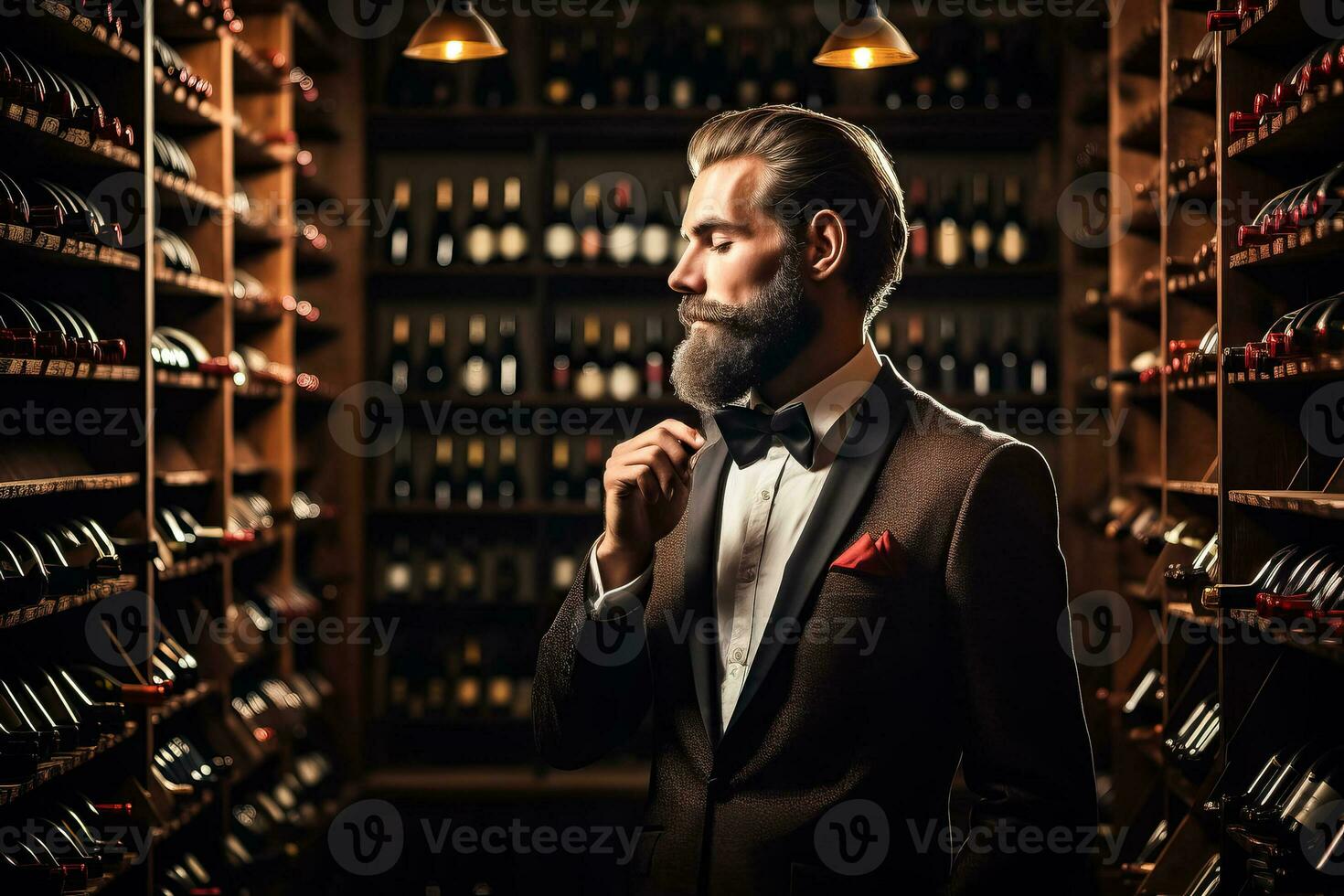 sommelier cheiros vinho em vinho porão fundo foto