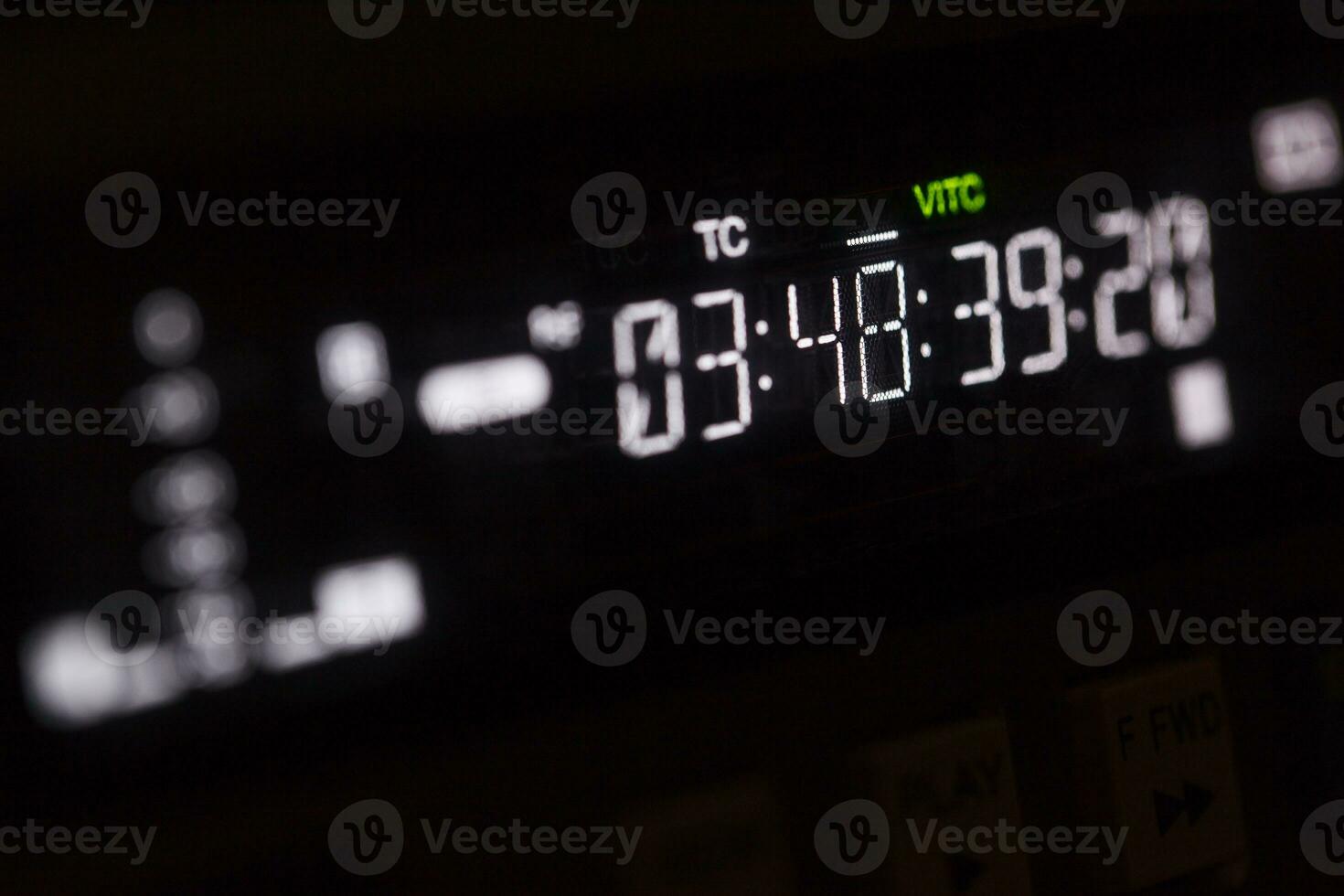 código de tempo corrida em a profissional vídeo gravador. foto
