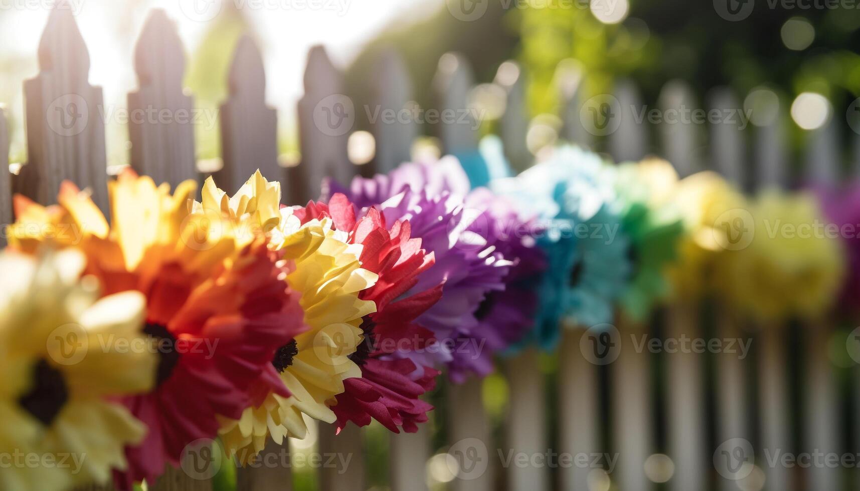 uma vibrante ramalhete do colorida flores traz beleza para natureza gerado de ai foto