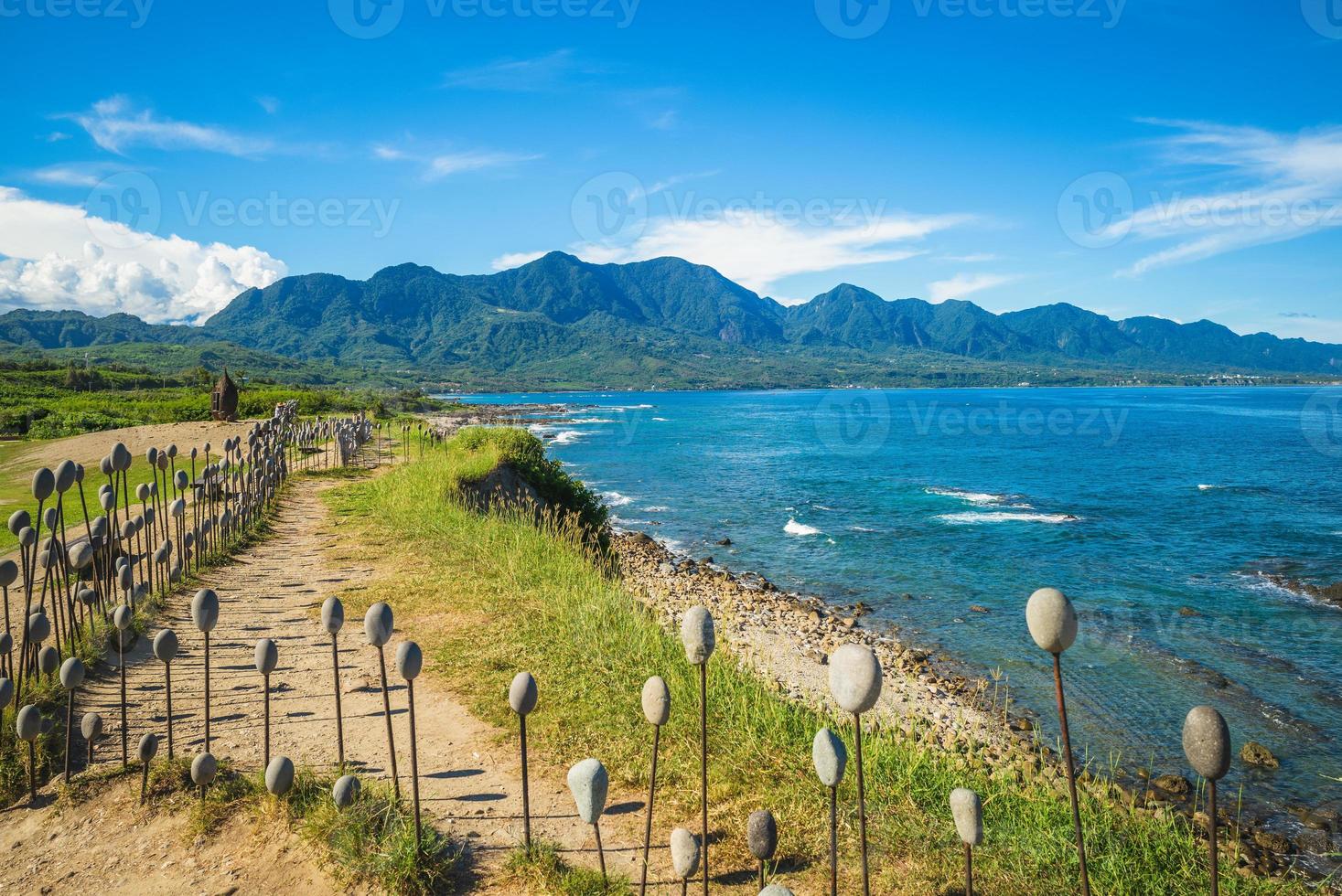 área de recreação de jialulan na costa leste de taitung, taiwan foto