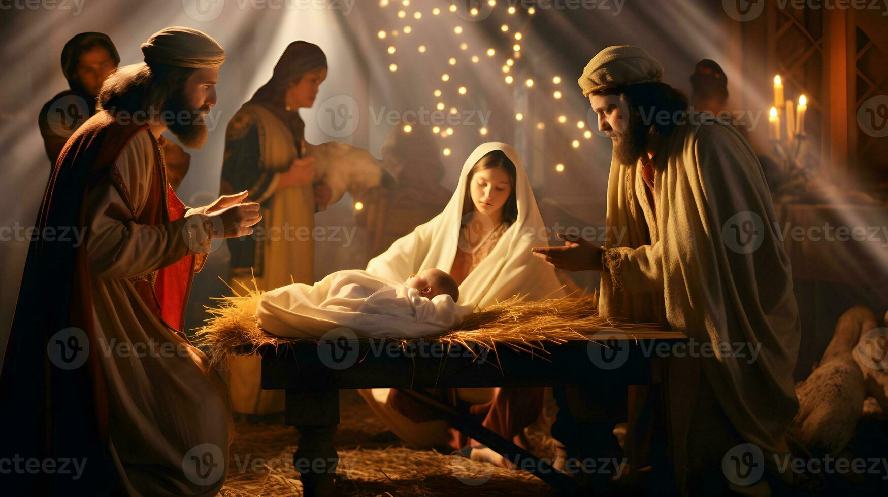 cena do a nascimento do Jesus. Natal natividade cena. foto