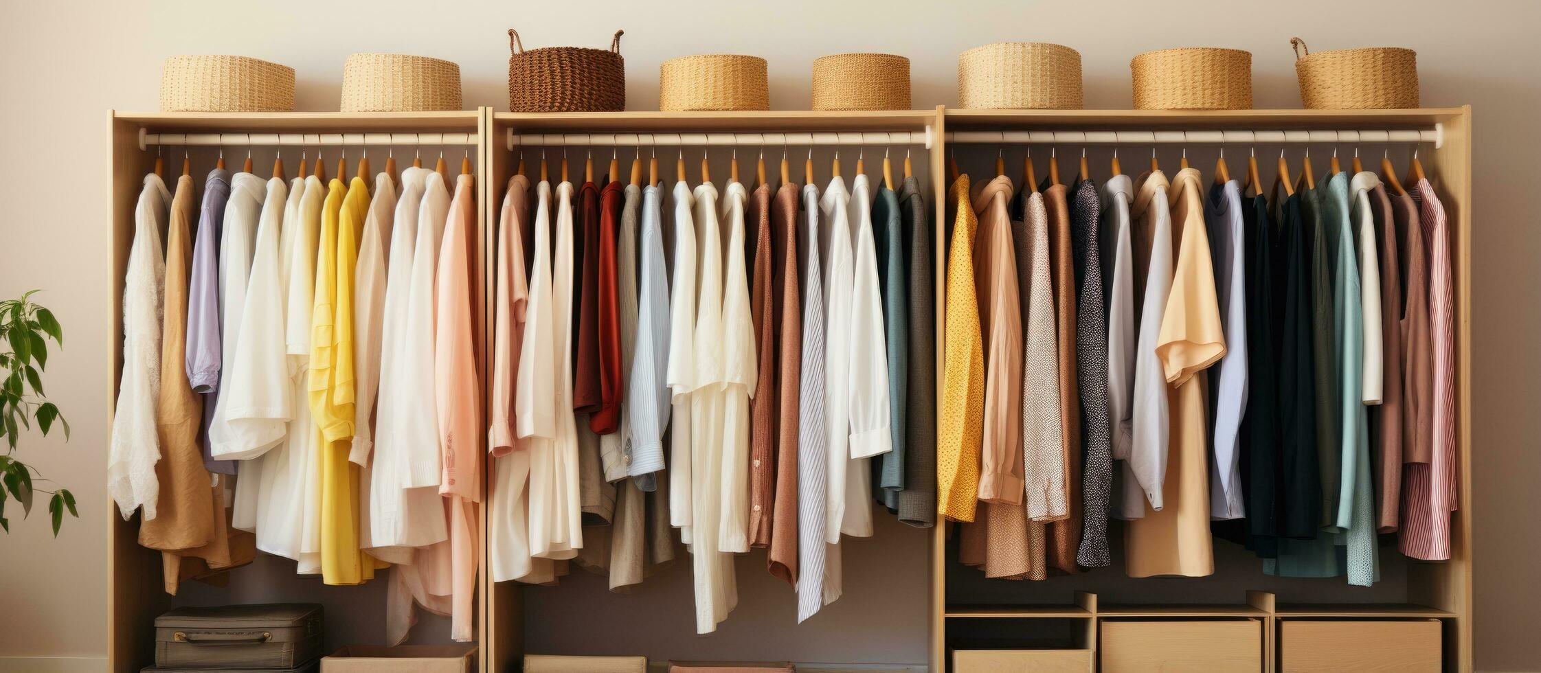 prático maneiras para organizar roupas verticalmente inspirado de marie kondo foto