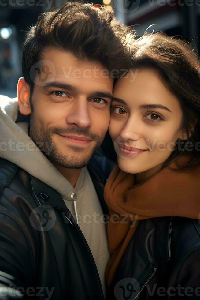 feliz misturado raça amigos levando selfie em Móvel telefone, rindo dentro moderno cafeteria. bem-sucedido, emocional blogueiros influenciadores. foto