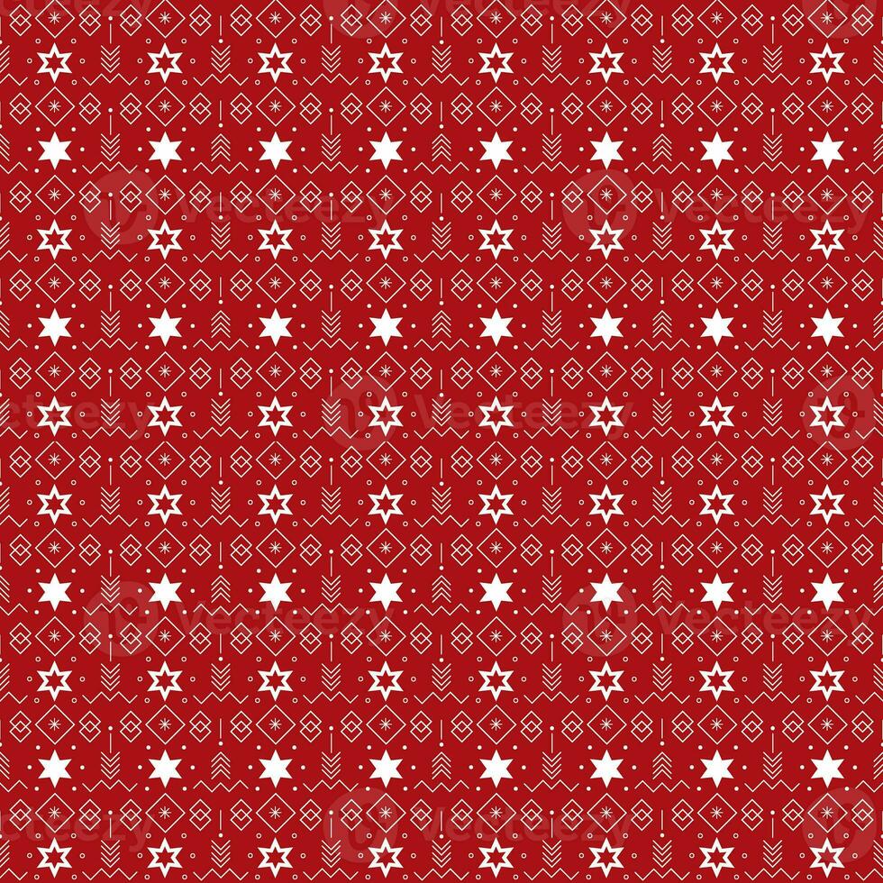 design de padrão de natal vermelho ornamental foto