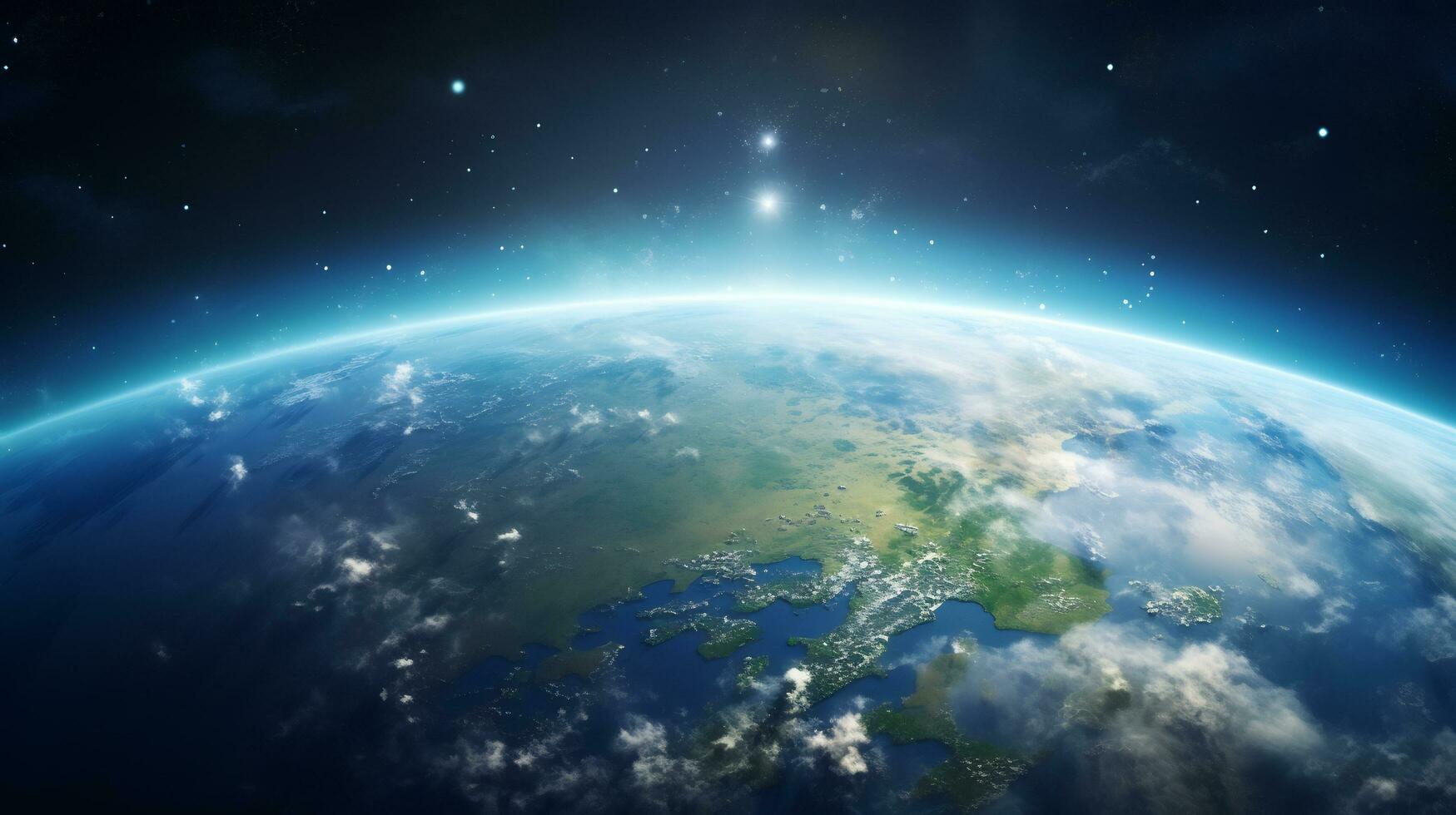 lindo Visão do planeta terra a partir de espaço foto