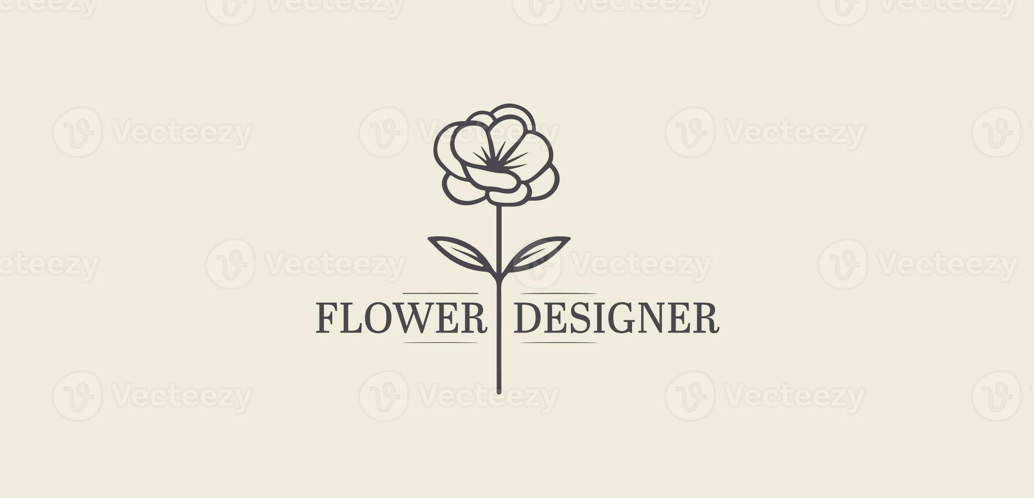 vetor logótipo para flor comprar, luxo beleza salão, moda, cuidados com a pele, Cosmético. foto