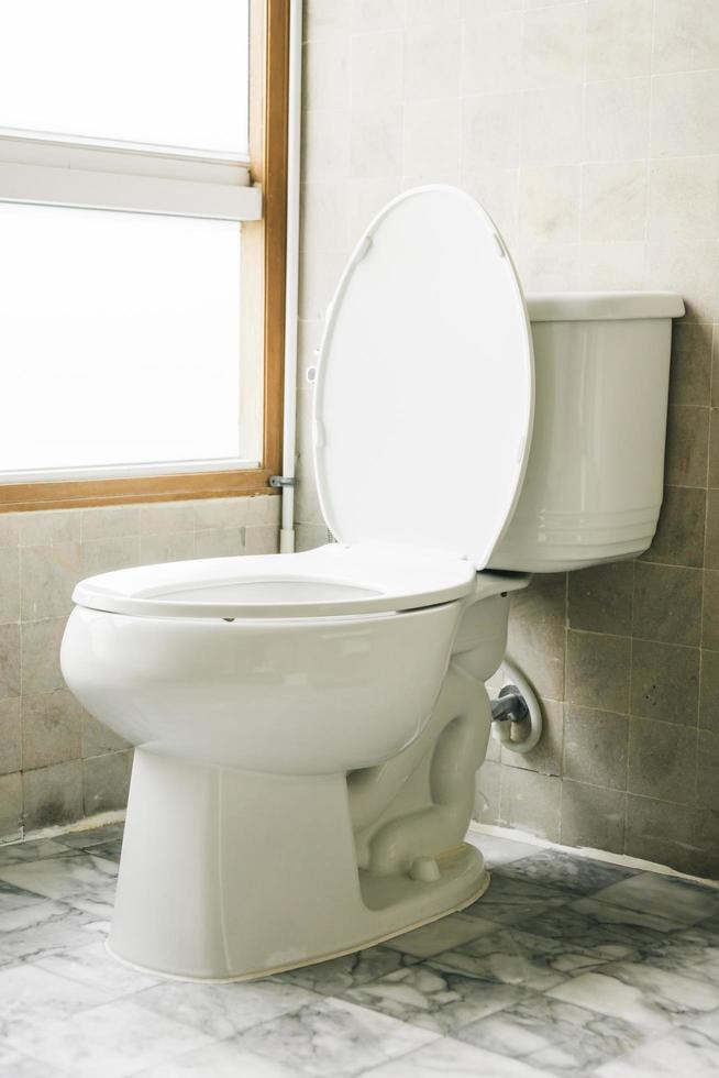 decoração de assento de vaso sanitário no banheiro foto