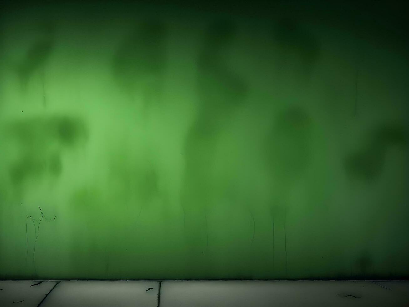 verde concreto parede abstrato fundo assustador Horror grunge fundo, ai gerado foto