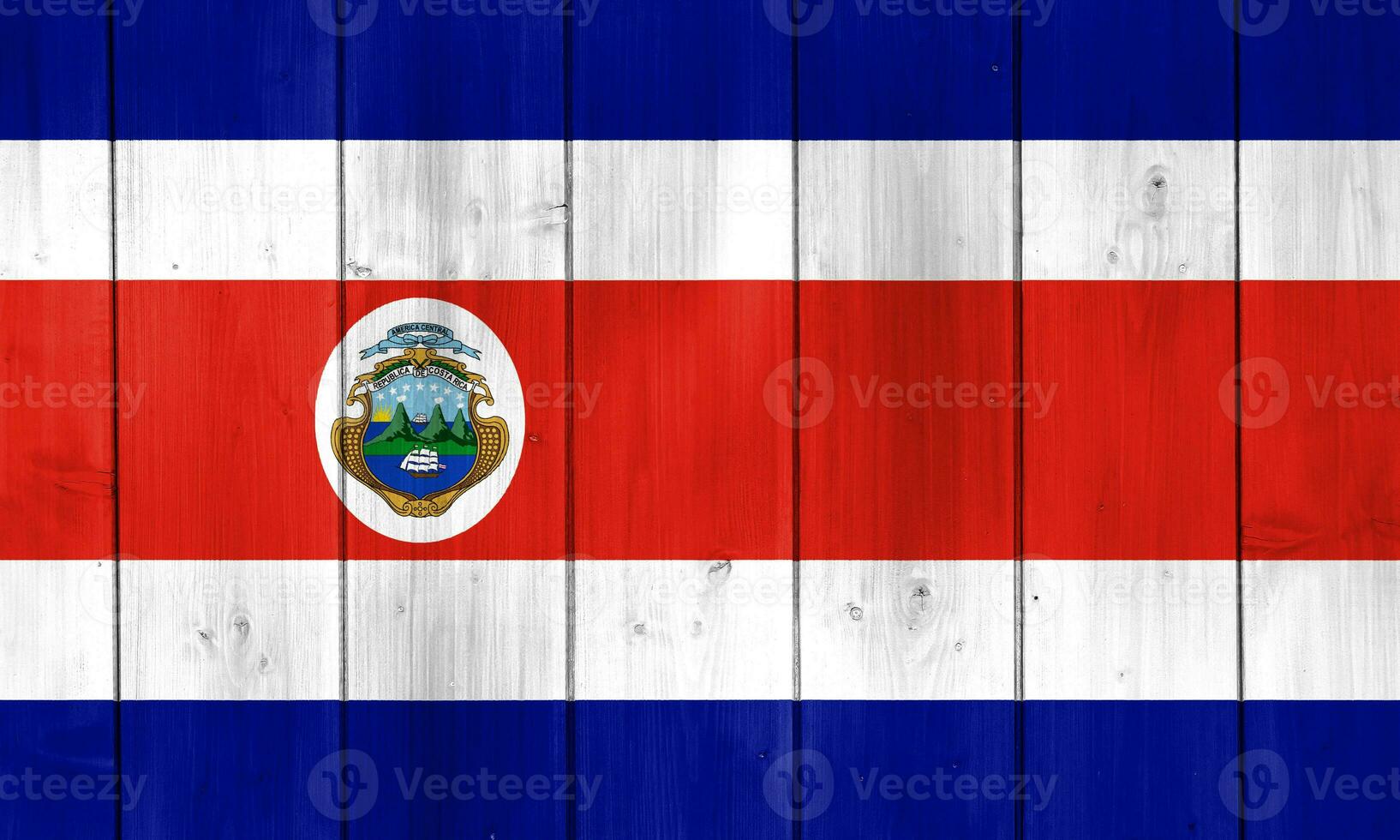 bandeira e casaco do braços do república do costa rica em uma texturizado fundo. conceito colagem. foto