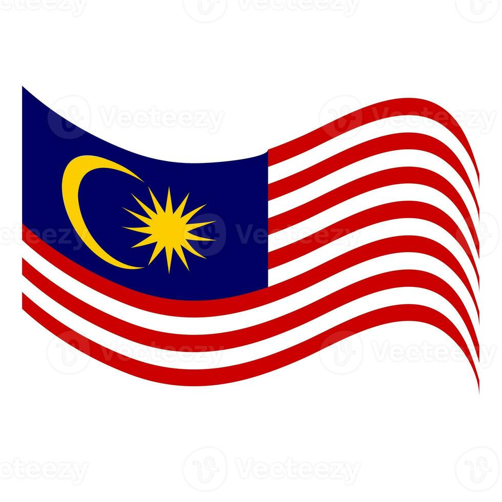 a bandeira do Malásia. malaio bandeira. bendera Malásia. foto