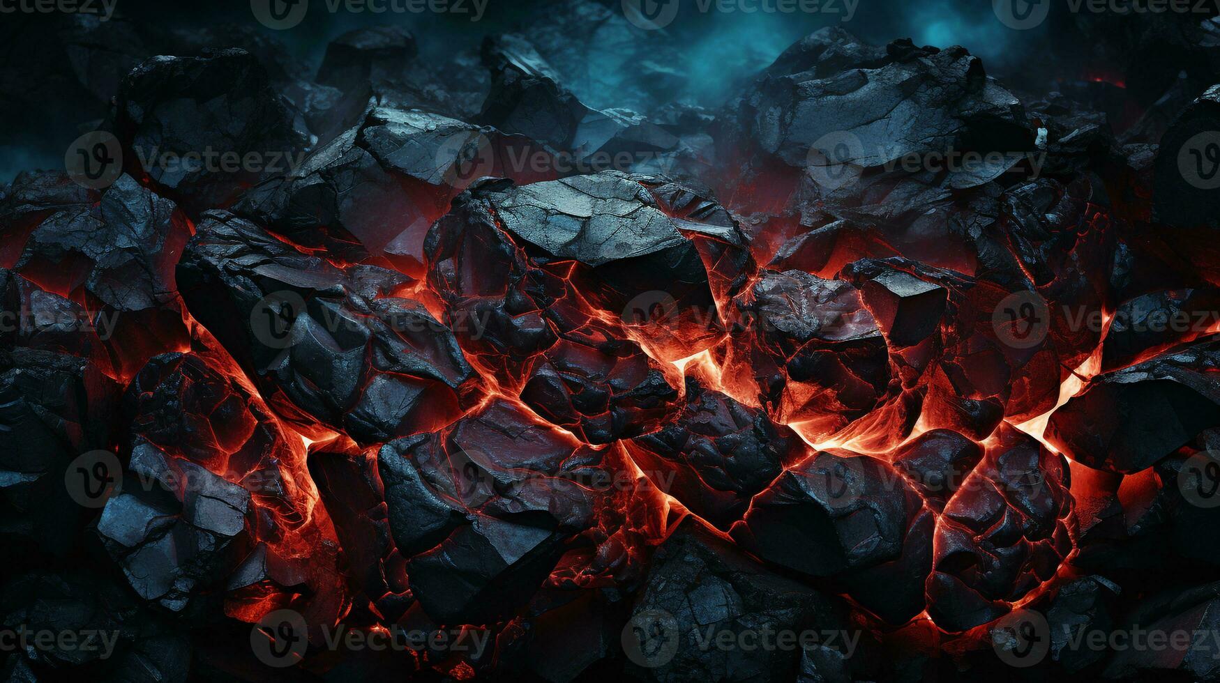 quente magma fundo ai foto