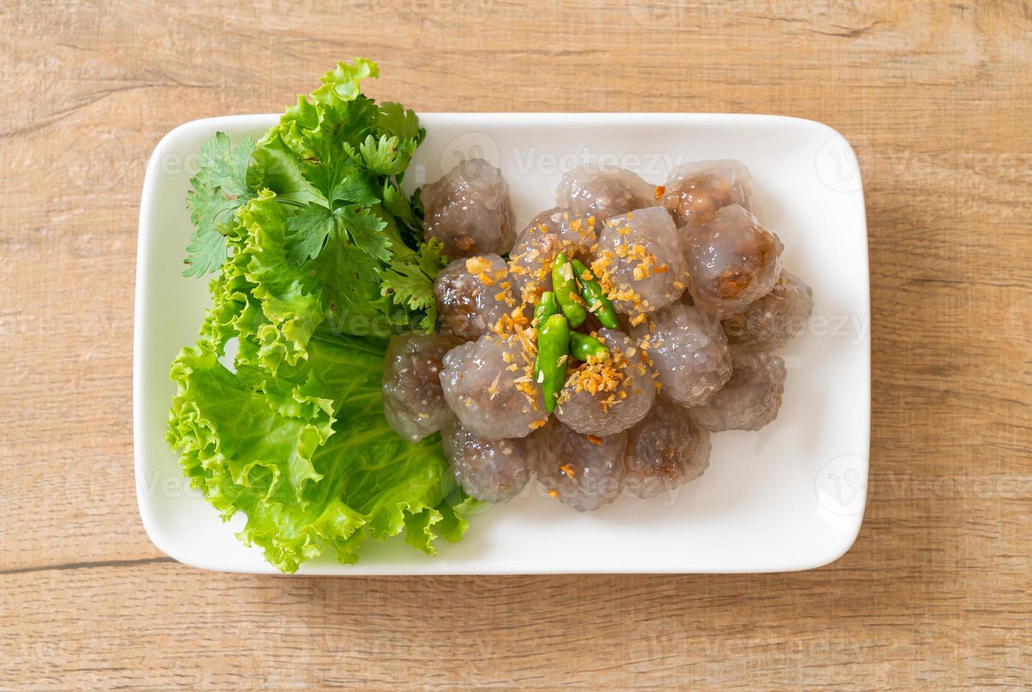 bolinhos de tapioca no vapor com carne de porco foto