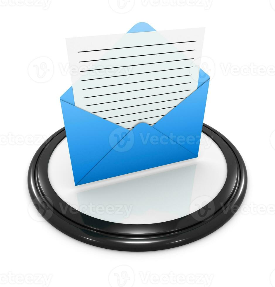 azul envelope ícone foto