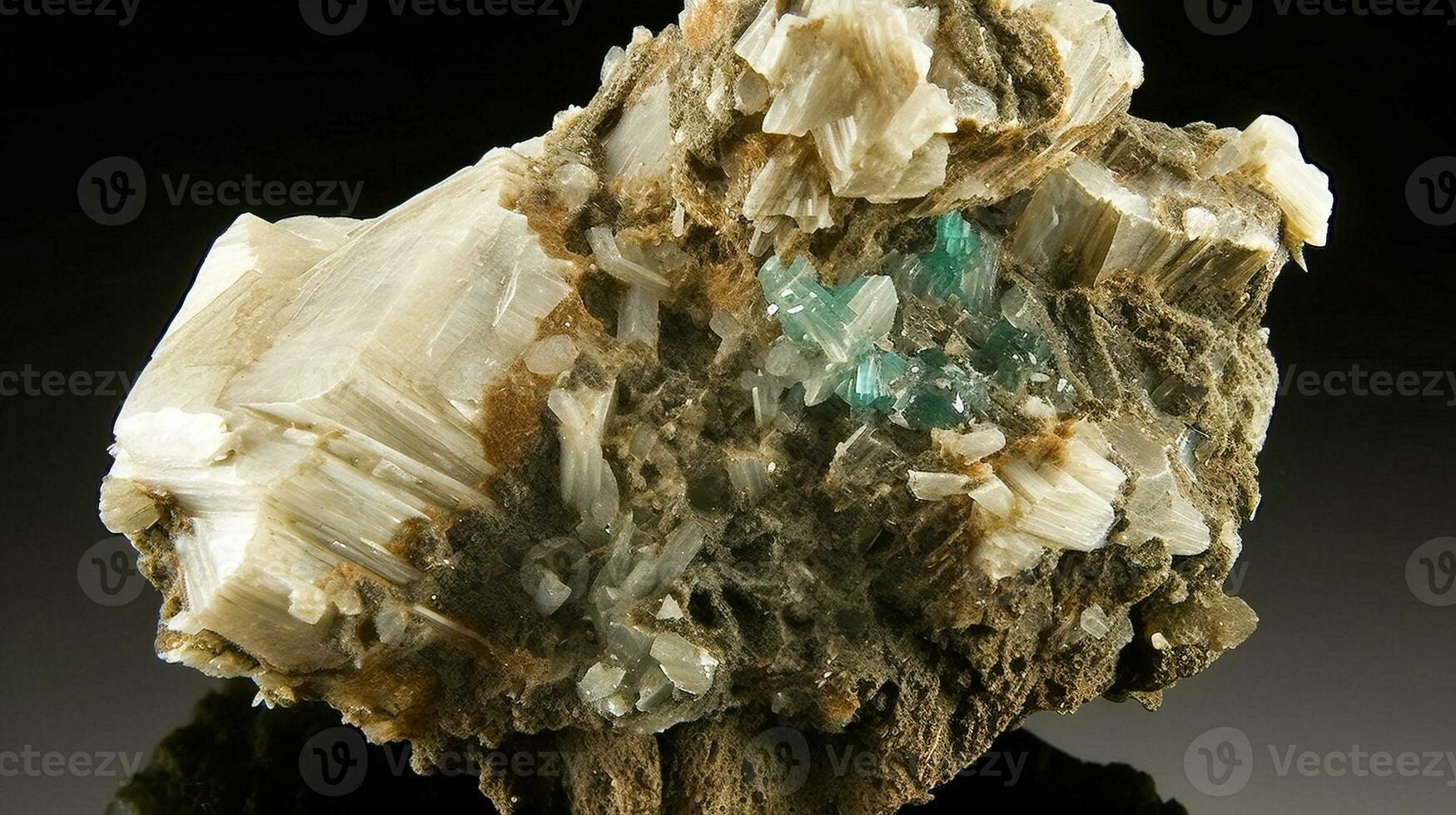 lanarquita é raro precioso natural geológico pedra em gradiente fundo dentro baixo chave, isolar. ai gerado. foto