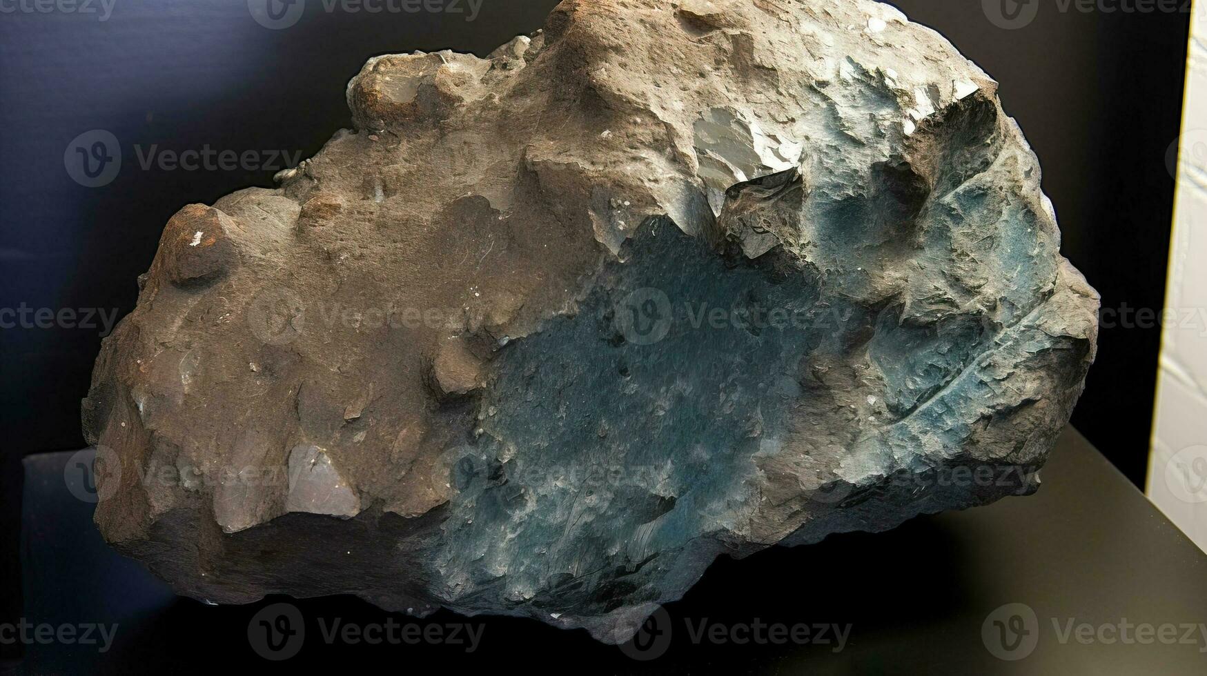 daubreelita é raro precioso natural geológico pedra em gradiente fundo dentro baixo chave, isolar. ai gerado. foto