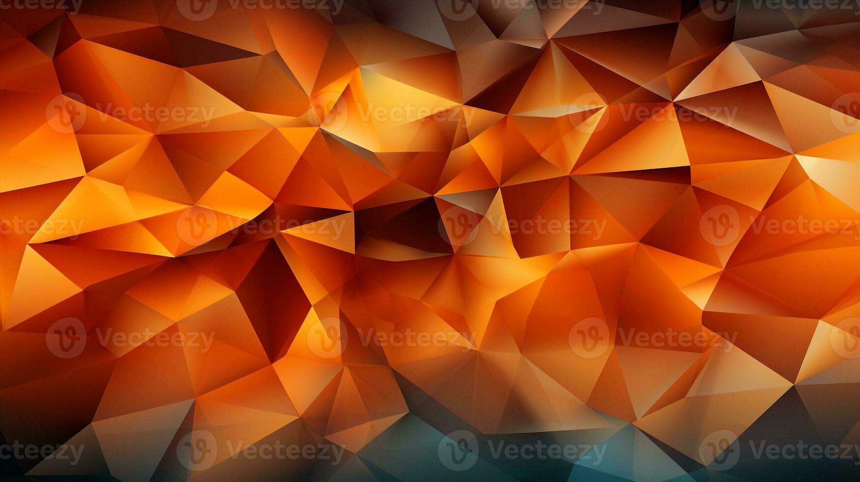 fundo laranja polígono ai foto