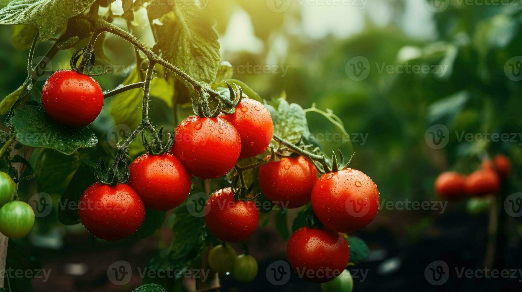 vermelho tomates agricultura colheita. generativo ai foto