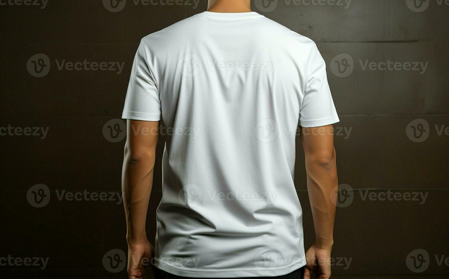 costas Visão branco camiseta, brincar para roupas Projeto ai gerado foto