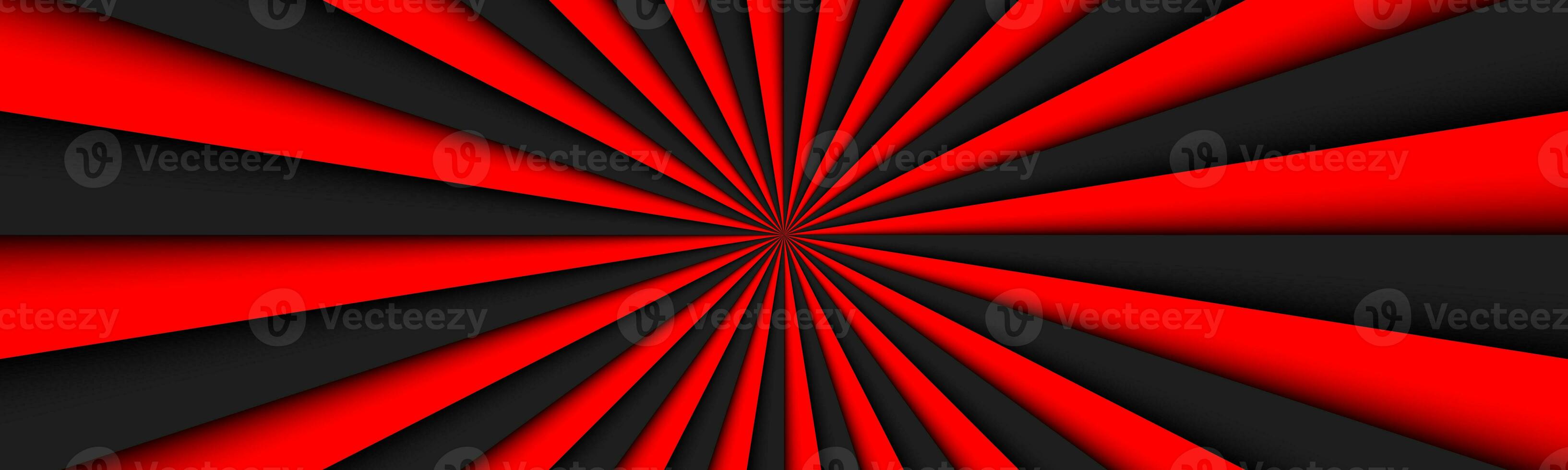 Preto e vermelho abstrato cabeçalho. Preto e vermelho linhas bandeira. brilhante padronizar simples vetor ilustração foto