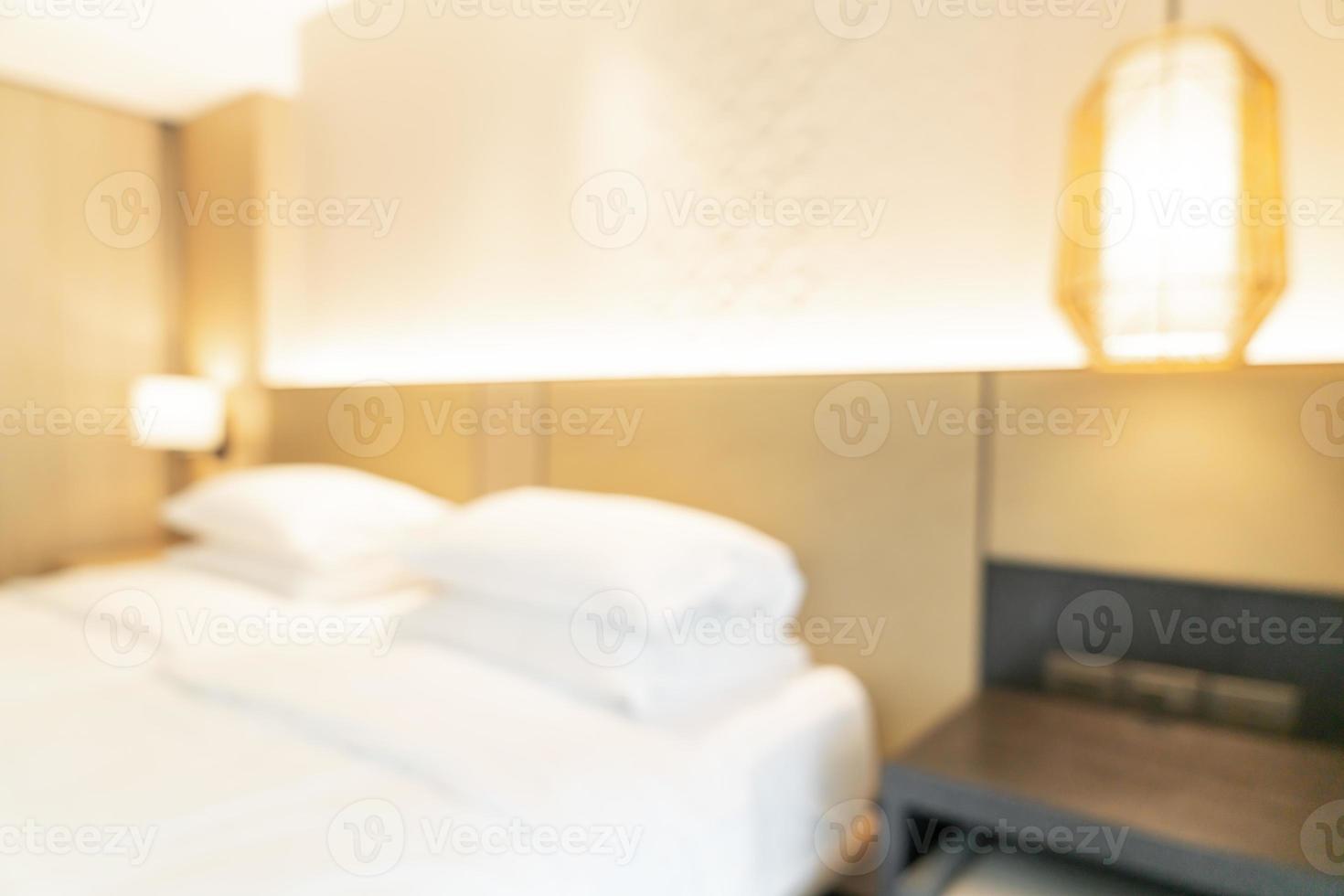 desfoque abstrato e quarto de resort de hotel desfocado para segundo plano foto