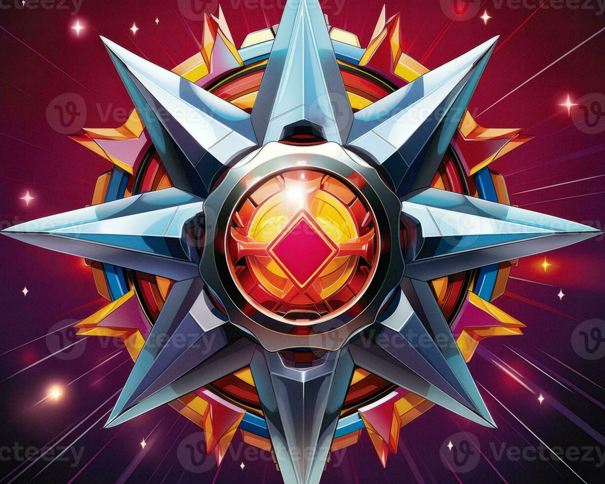 a logotipo para a jogos Estrela guerras frente de batalha com uma Estrela dentro a Centro generativo ai foto