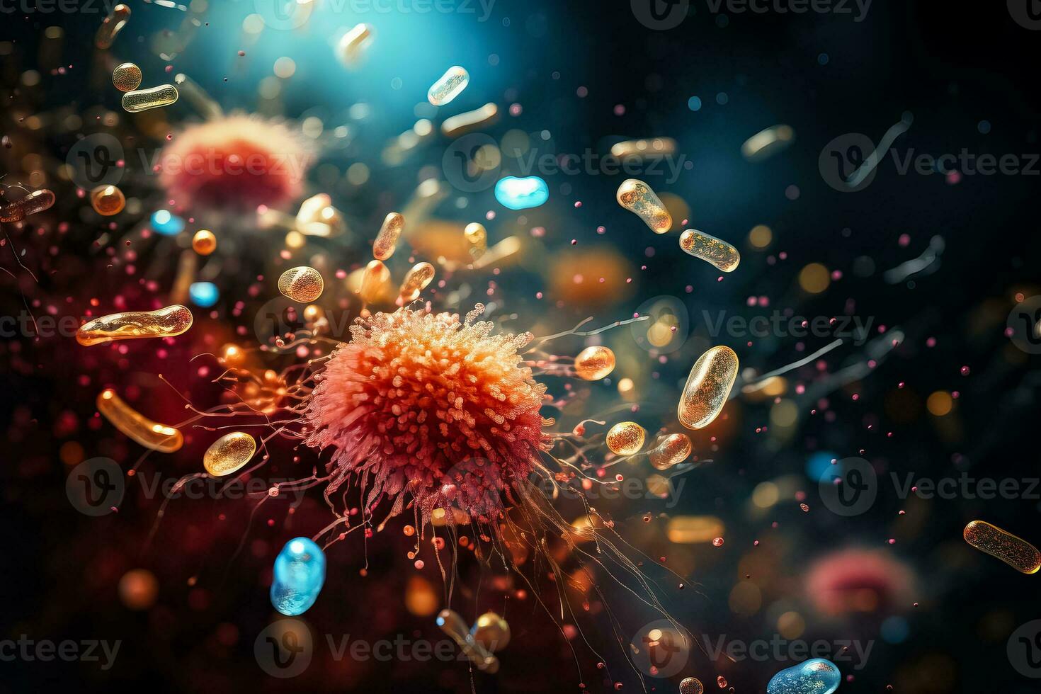 intestinal bactérias jogar uma crucial Função dentro a microbioma do a corpo foto