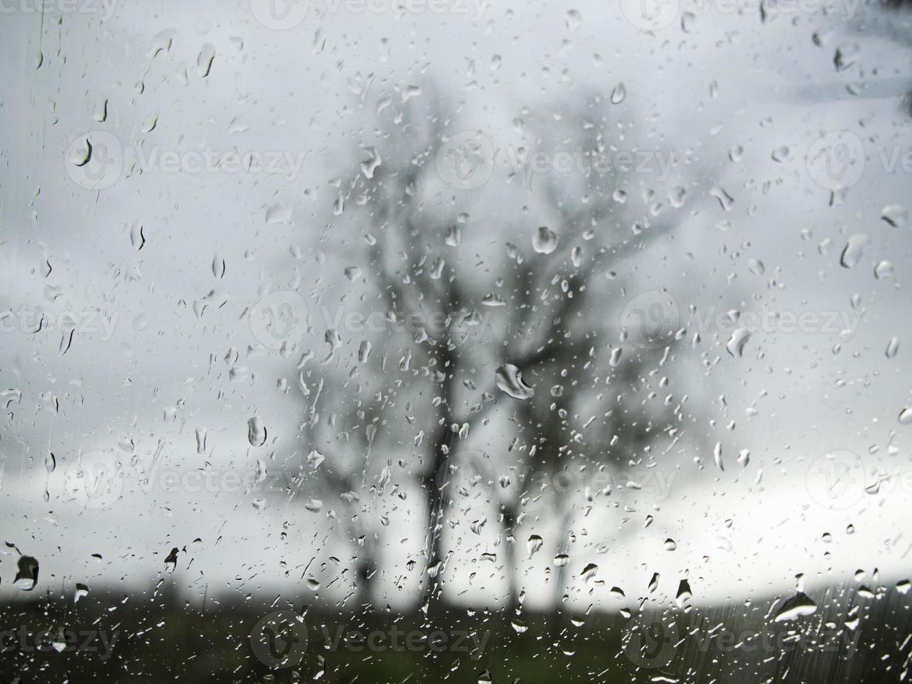 gotas de chuva na janela foto