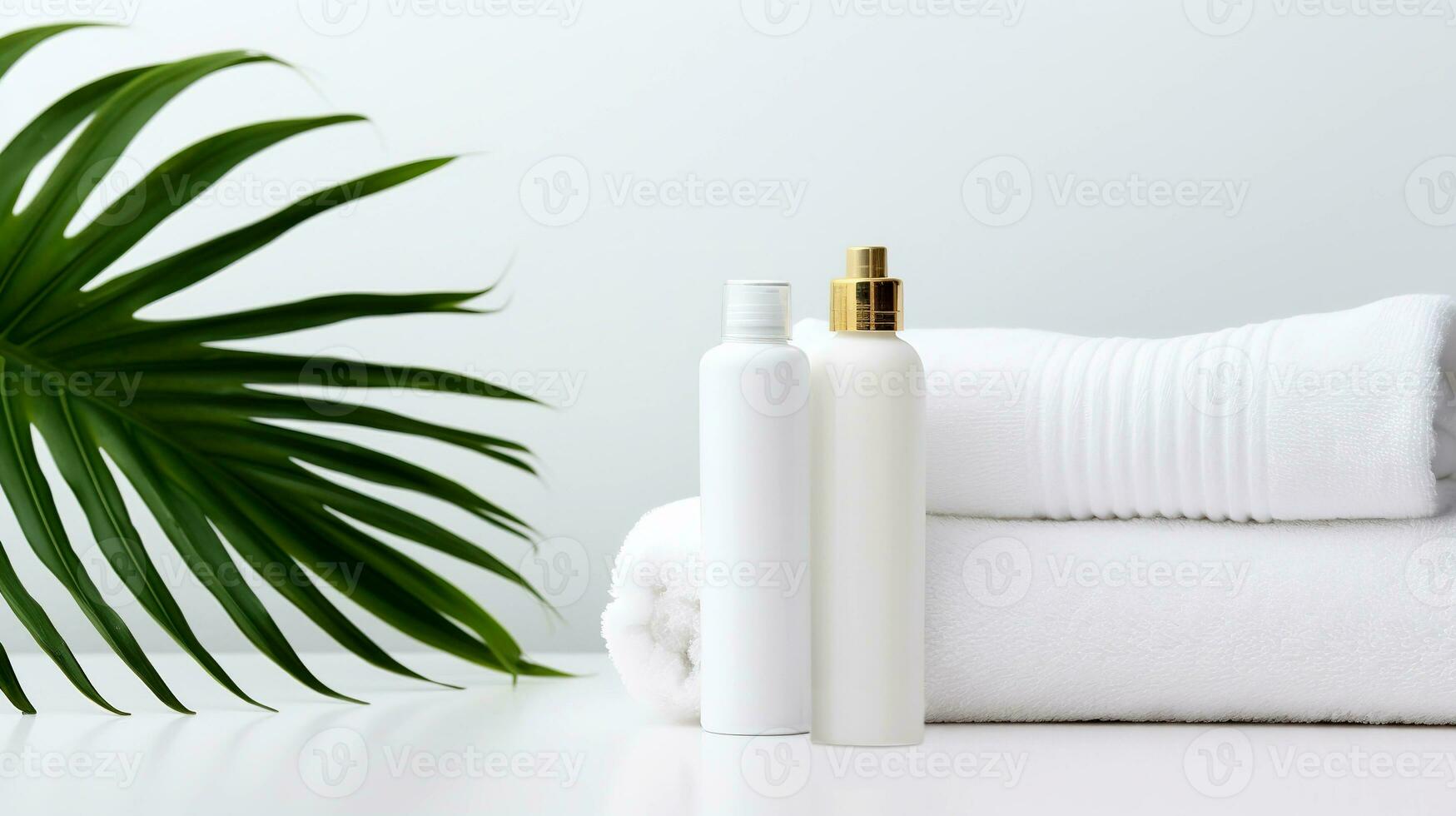 orgânico corpo e cabelo Cuidado produtos contra branco fundo. foto