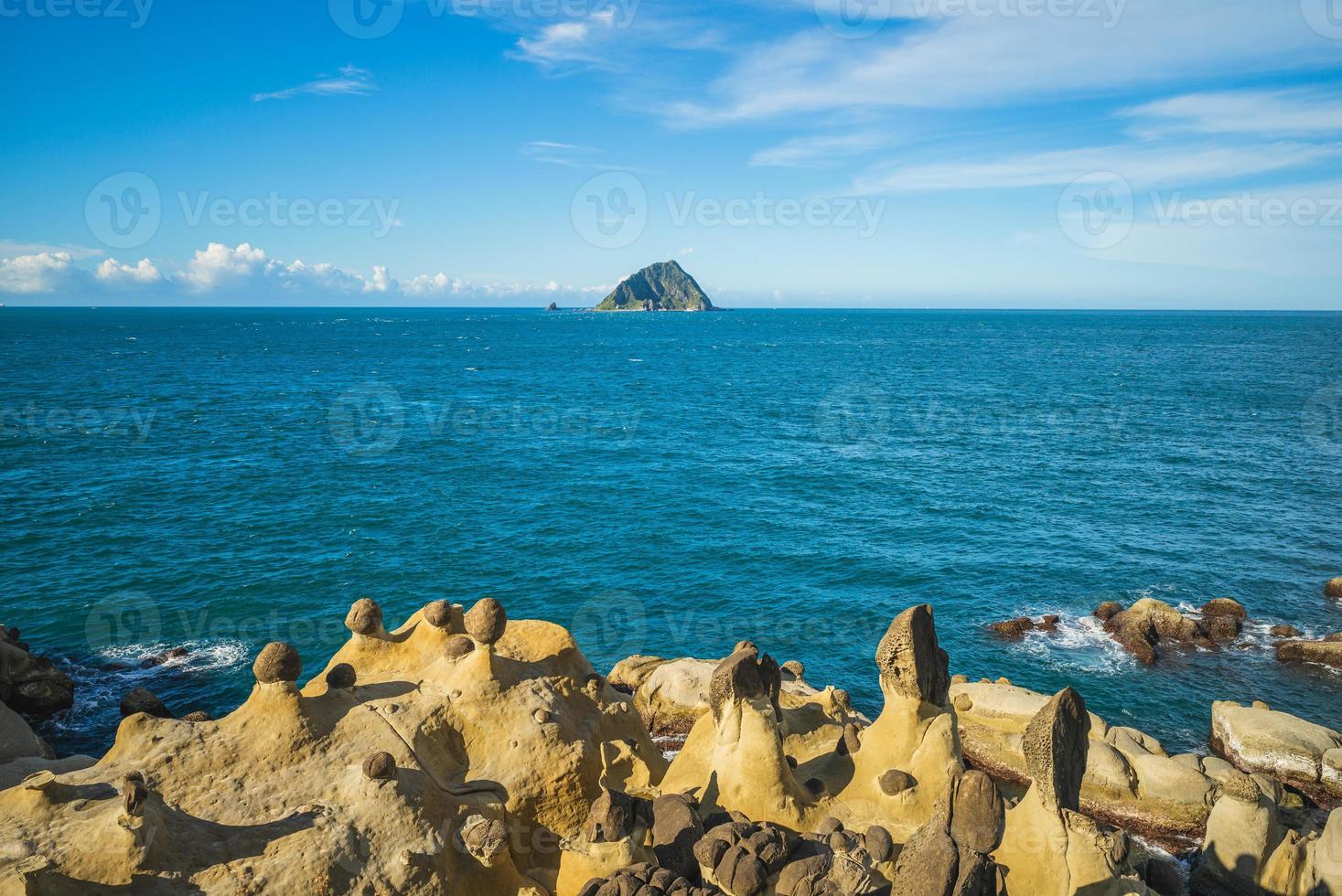 cenário da ilhota de Keelung e do parque da ilha de Heping em taiwan foto