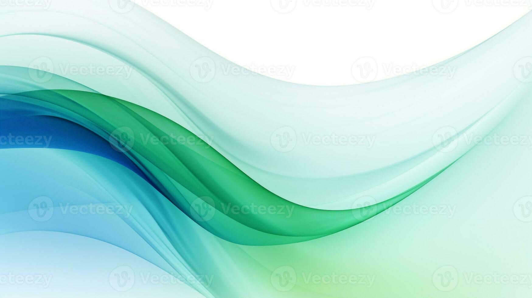 3d onda padronizar fundo dentro verde e branco cor . generativo ai foto