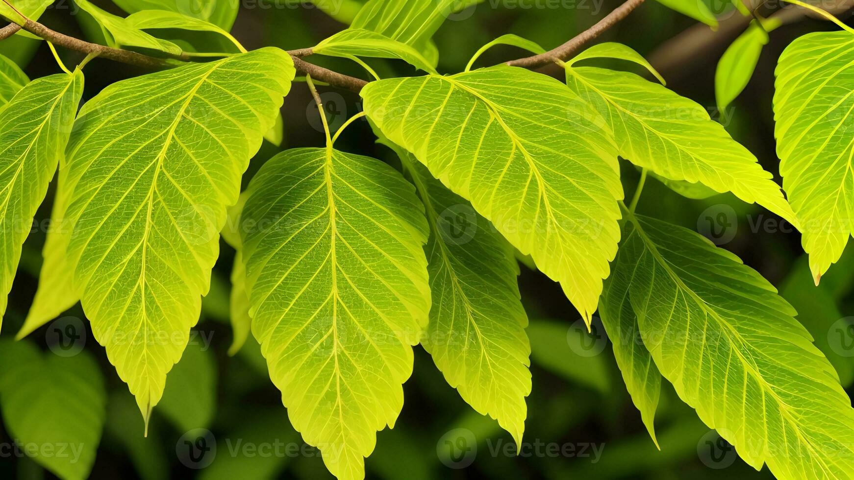 tropical folhagens desatado padronizar em levemente borrado fundo. ai generativo foto