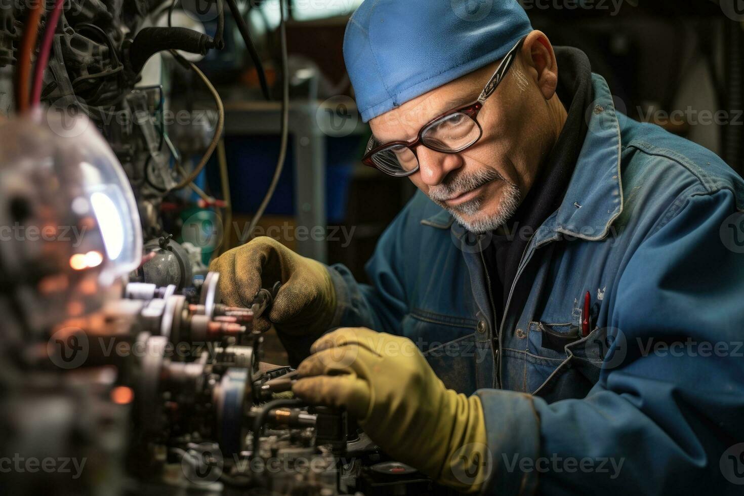 especializado serviço técnico em a trabalho. foto