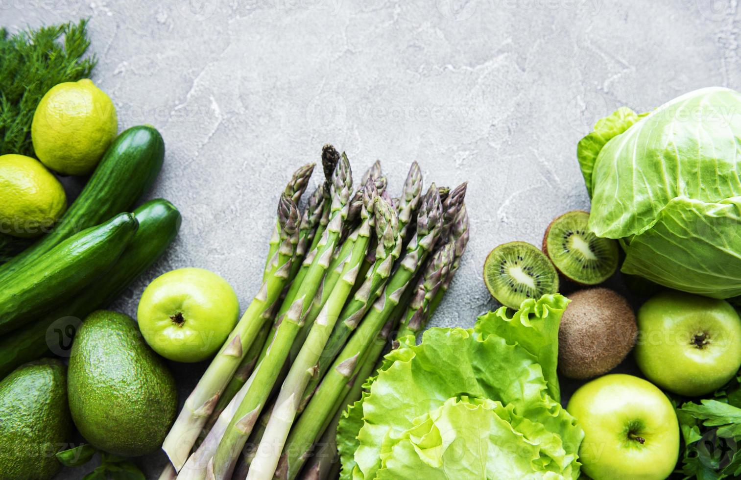 fundo do conceito de comida vegetariana saudável foto