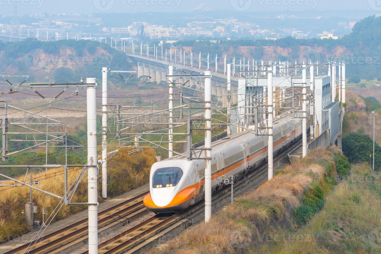 ferrovia de alta velocidade de taiwan em taichung, taiwan foto