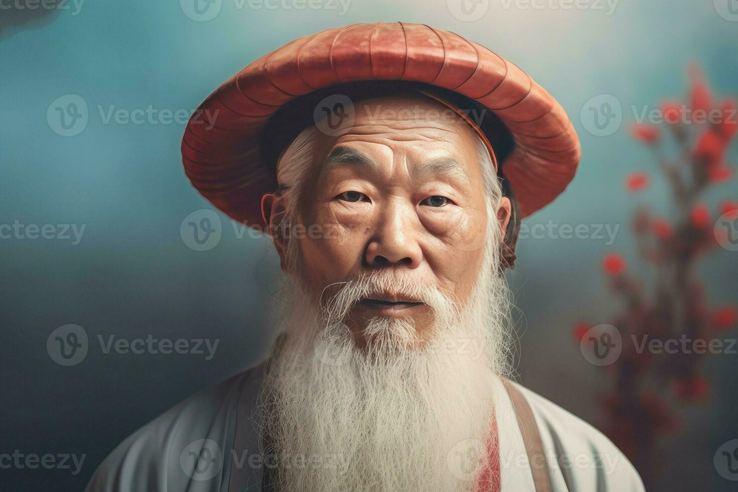 chinês taoísta barba. gerar ai foto