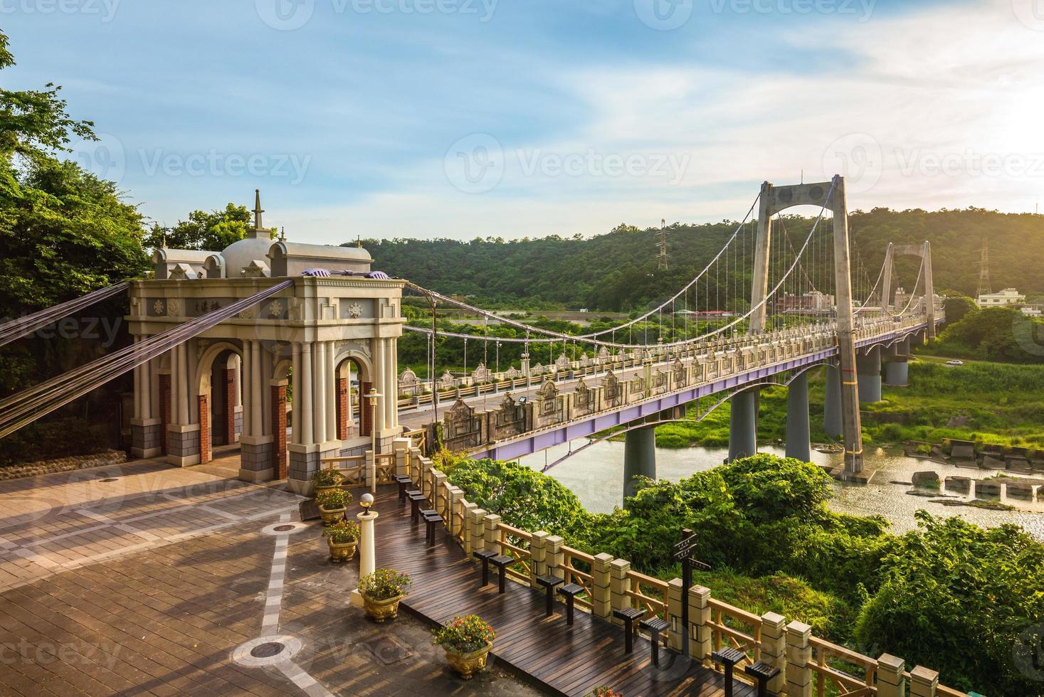 ponte pênsil daxi em taoyuan, taiwan foto