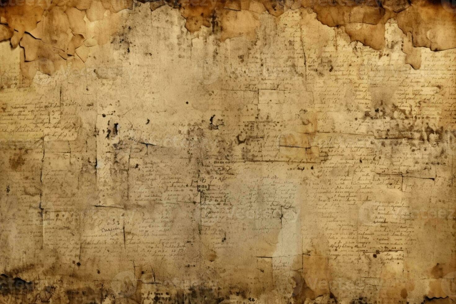 envelhecido manuscrito textura com resistido, sombrio arestas. ai gerado foto