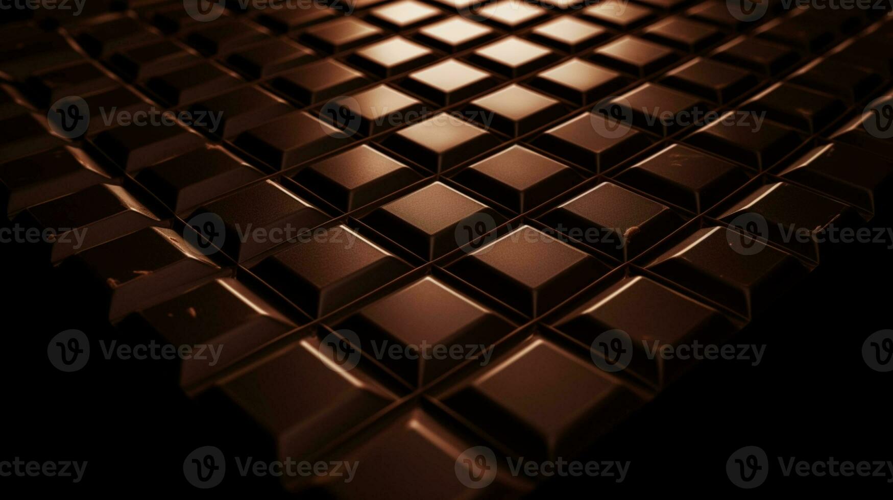 celestial chocolate geometria, fechar-se do preciso Sombrio chocolate Barra telha arranjo. ai gerado foto