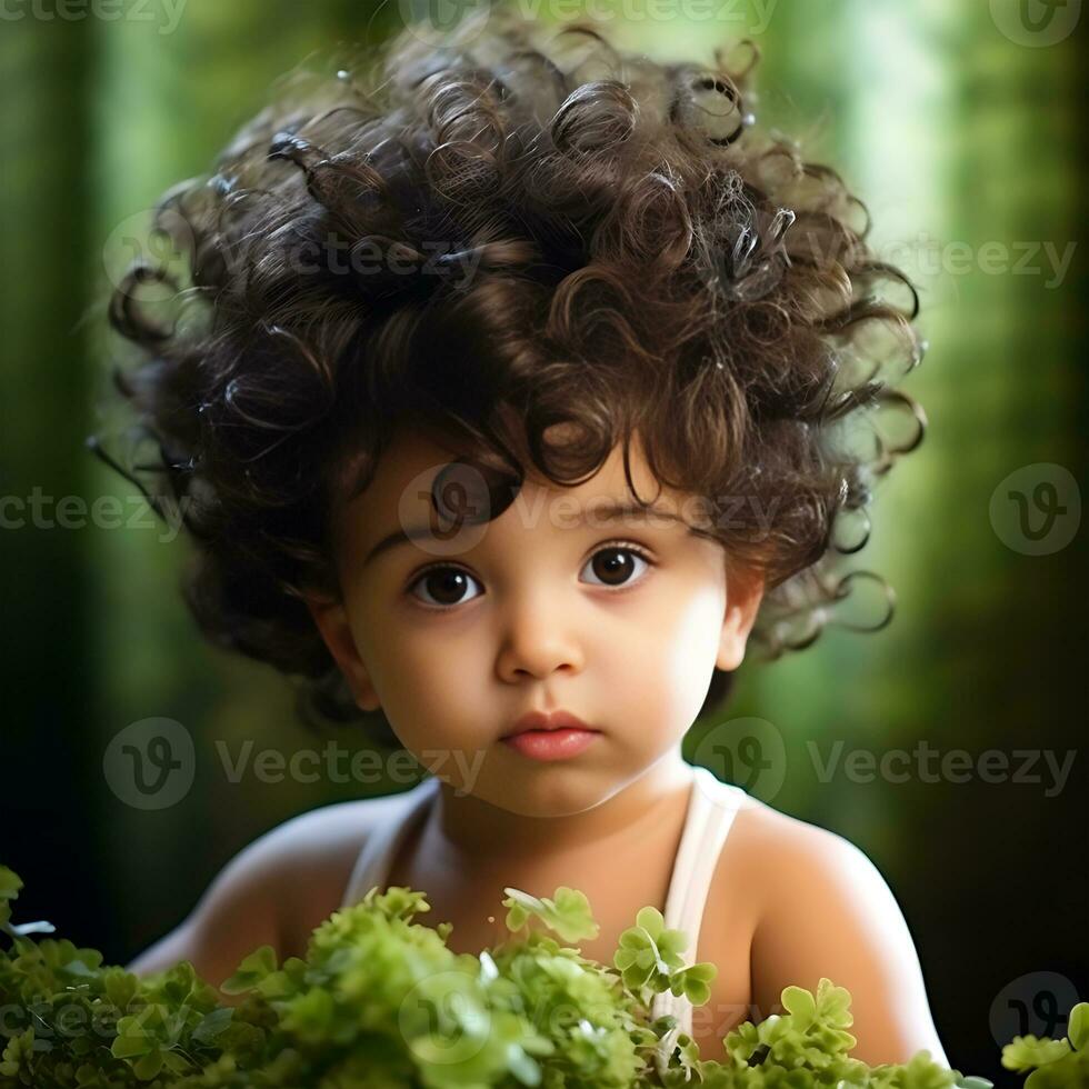 americano feliz cortar bebê movimento e criança amor lindo fundo foto