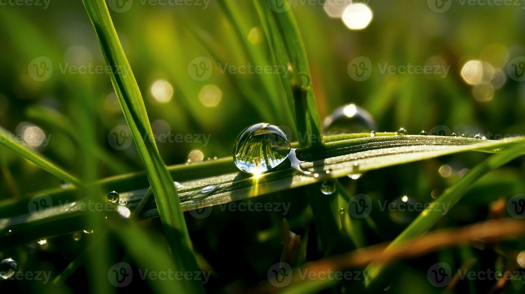 macro tiro do uma solta em a Relva fundo ai gerado imagem foto