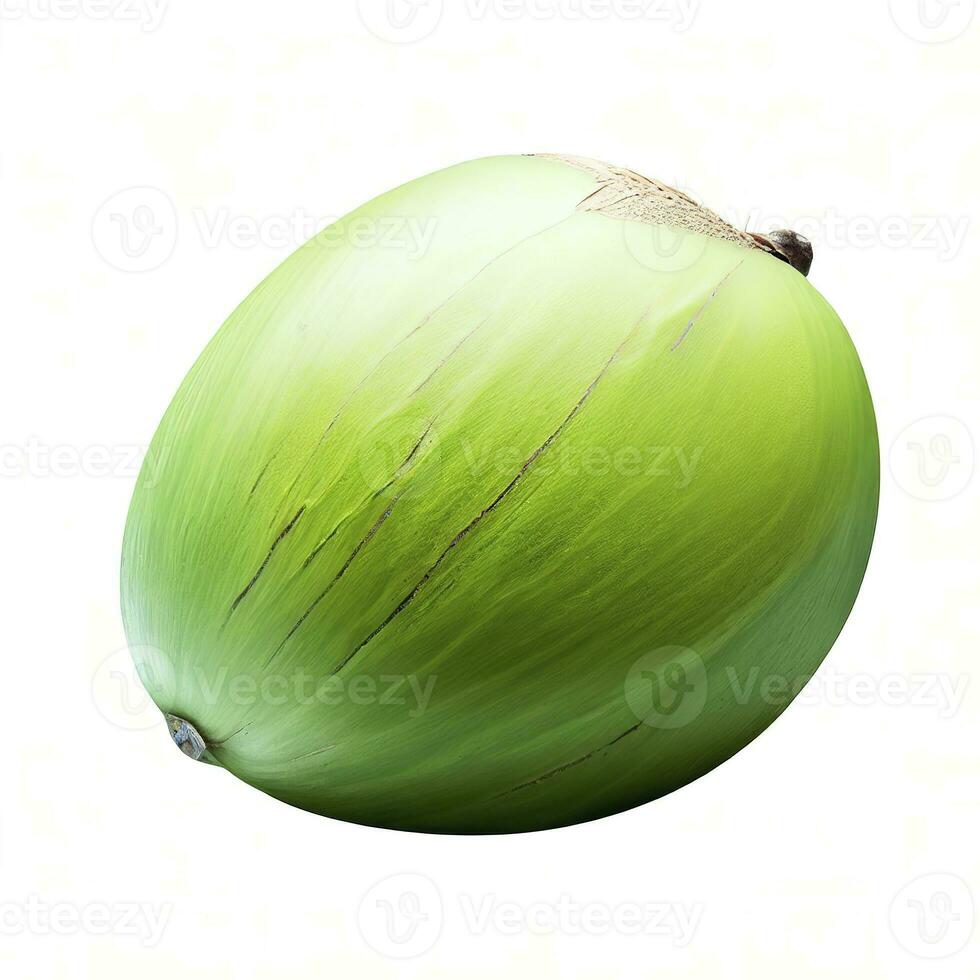 verde coco fruta isolado em branco fundo. ai generativo foto