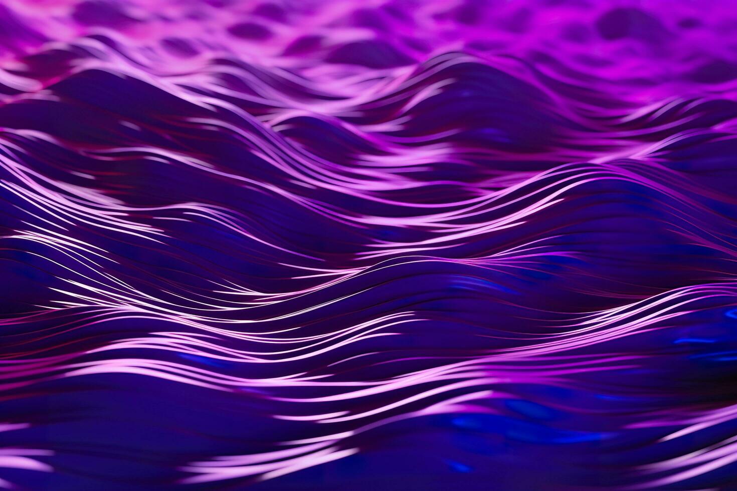 3d renderiza tecnológica ondas com roxo, e vibrante cores. ai generativo foto