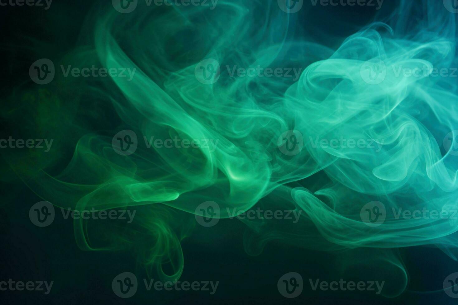 místico azul verde fumaça. gerar ai foto