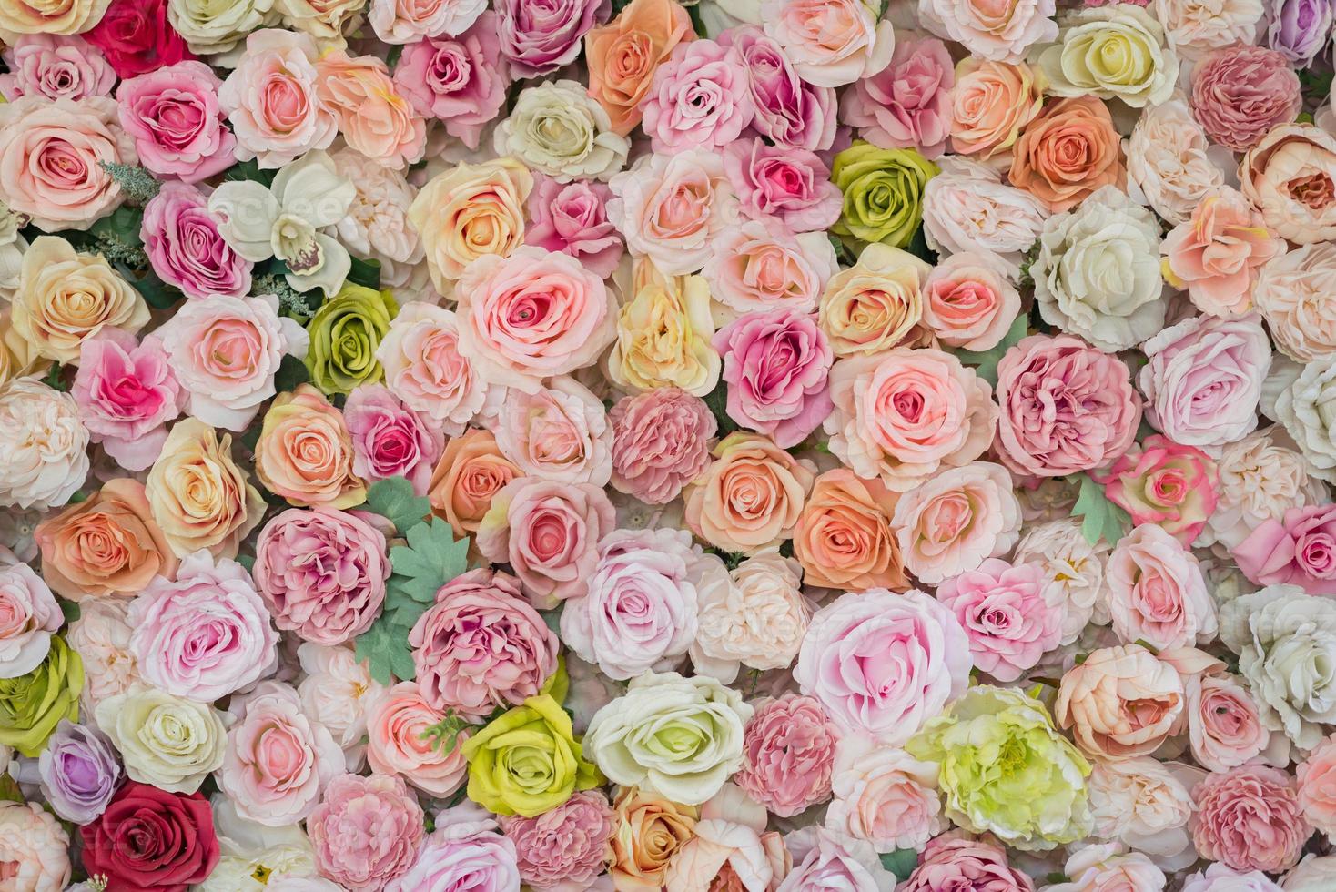 foco seletivo de decoração de flores de casamento, foco suave de flor branca foto