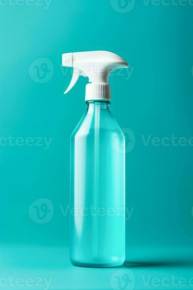 animal mancha e odor removedor spray garrafa isolado em uma cerceta gradiente fundo foto