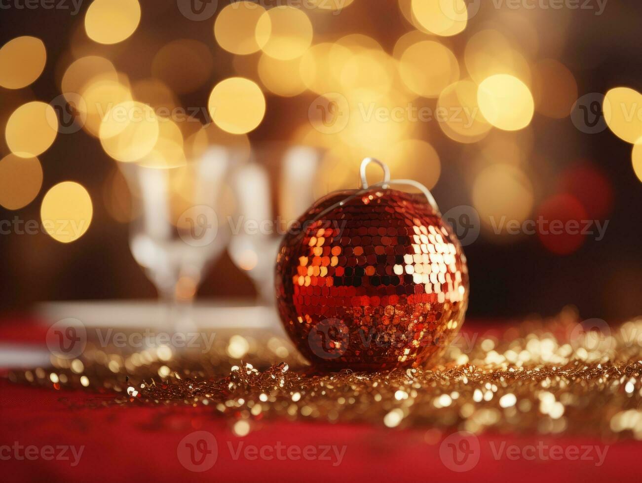 Natal composição com bokeh fundo e cópia de espaço ai generativo foto