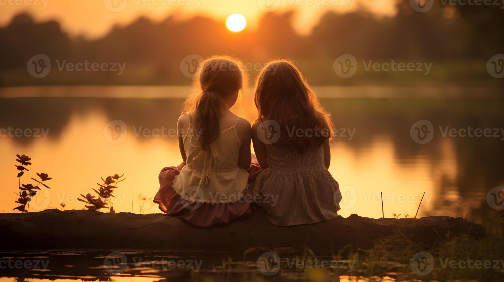 amizade dia, melhor amigos, parceiro tendo diversão, generativo ai foto