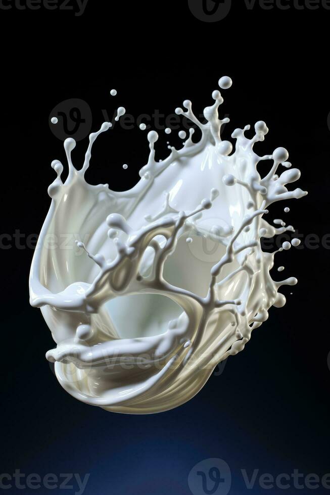 capturando a instante uma leite gotícula cria uma deslumbrante respingo arte foto