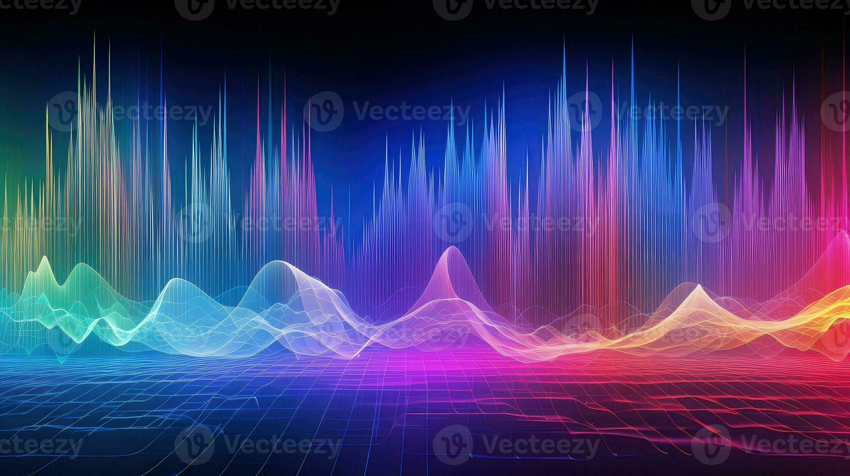 audio onda sonora espectro exploração ai gerado foto