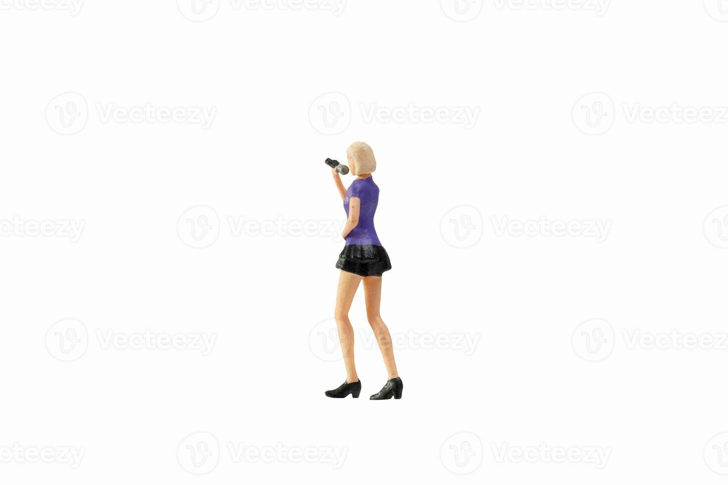 miniatura fêmea cantor isolado em branco fundo com recorte caminho foto
